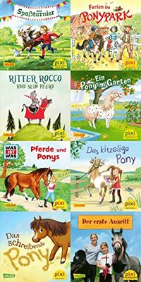 Alle Details zum Kinderbuch Pixi-8er-Set 284: Pixis bunter Ponyhof (8x1 Exemplar) (284) und ähnlichen Büchern