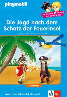 Alle Details zum Kinderbuch Playmobil - Die Jagd nach dem Schatz der Feuerinsel: PLAYMOBIL Piraten - Lesen lernen - Leseanfänger (PLAYMOBIL Spannende Abenteuer mit Emmi & Ole) und ähnlichen Büchern