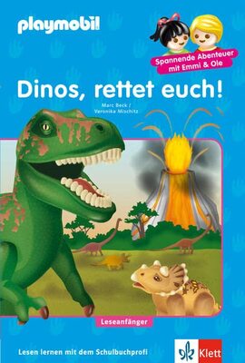 Alle Details zum Kinderbuch Dinos, rettet euch!: PLAYMOBIL Dinos - Lesen lernen - Leseanfänger (PLAYMOBIL Spannende Abenteuer mit Emmi & Ole) und ähnlichen Büchern