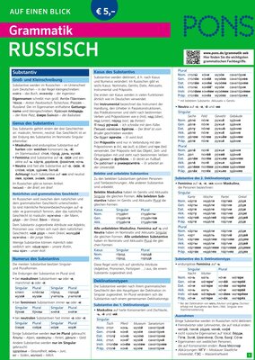 Alle Details zum Kinderbuch PONS Grammatik auf einen Blick Russisch (PONS Auf einen Blick) und ähnlichen Büchern