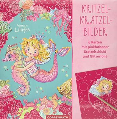 Alle Details zum Kinderbuch Prinzessin Lillifee: Kritzel-Kratzel-Bilder: 6 Karten mit pinkfarbener Kratzelschicht und Glitzerfolie und ähnlichen Büchern