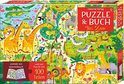 Alle Details zum Kinderbuch Usborne Verlag Puzzle & Buch: Im Zoo und ähnlichen Büchern