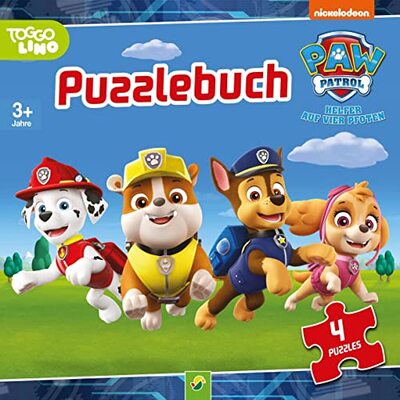 Alle Details zum Kinderbuch Puzzlebuch Paw Patrol - Helfer auf vier Pfoten: Mit 4 Puzzles mit je 12 Teilen für Kinder ab 3 Jahren und ähnlichen Büchern