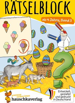 Alle Details zum Kinderbuch Rätselblock ab 4 Jahre - Band 3: Bunter Rätselspaß für den Kindergarten - Labyrinth, Fehlersuche, knobeln und logisches Denken fördern (Rätselbücher, Band 647) und ähnlichen Büchern