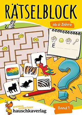 Alle Details zum Kinderbuch Rätselblock ab 6 Jahre - Band 1: Bunter Rätselspaß für Kinder - Labyrinth, Sudoku, Bilderrätsel, knobeln und logisches Denken fördern (Rätselbücher, Band 631) und ähnlichen Büchern