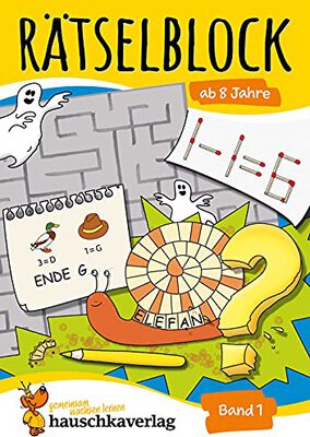 Alle Details zum Kinderbuch Rätselblock ab 8 Jahre - Band 1: Bunter Rätselspaß für Kinder - Labyrinth, Bilderrätsel, knobeln und logisches Denken fördern (Rätselbücher, Band 633) und ähnlichen Büchern