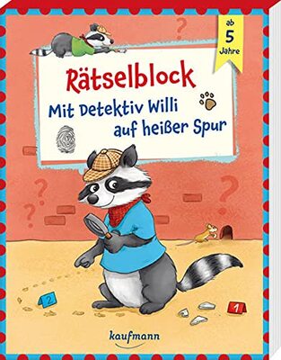 Alle Details zum Kinderbuch Rätselblock - Mit Detektiv Willi auf heißer Spur: ab 5 Jahre (Übungen für Kindergarten und Vorschule: Übungsbuch mit Übungsmaterial) und ähnlichen Büchern