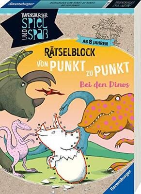 Alle Details zum Kinderbuch Rätselblock von Punkt zu Punkt: Bei den Dinos (Ravensburger Spiel und Spaß) und ähnlichen Büchern