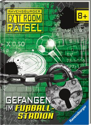 Alle Details zum Kinderbuch Ravensburger Exit Room Rätsel: Gefangen im Fußballstadion und ähnlichen Büchern