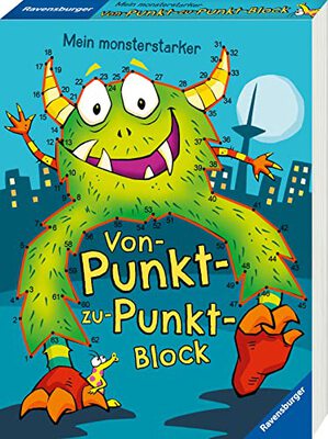 Alle Details zum Kinderbuch Ravensburger Mein monsterstarker Von-Punkt-zu-Punkt-Block - Für Kinder ab 5 Jahren und ähnlichen Büchern