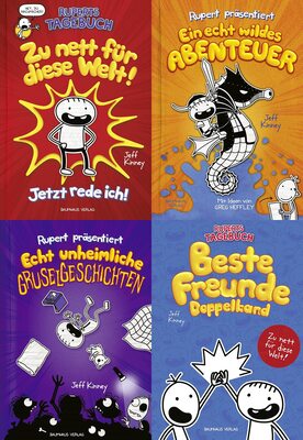 Alle Details zum Kinderbuch Ruperts Tagebuch und Gruselgeschichten in 4 Bänden + 1 exklusives Postkartenset und ähnlichen Büchern