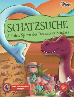 Alle Details zum Kinderbuch Schatzsuche inkl. spannendem Hörspiel für Kinder von 4-6 Jahren - Auf den Spuren des Dinosaurier-Schatzes: Das Schnitzeljagd-Komplettpaket und ähnlichen Büchern