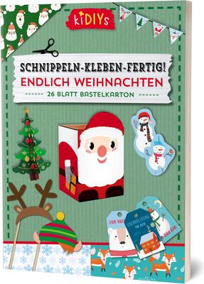 Alle Details zum Kinderbuch Schnippeln - Kleben - Fertig! Endlich Weihnachten: 26 Blatt Bastelkarton (kiDIYs) und ähnlichen Büchern