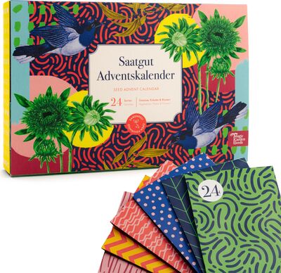 Alle Details zum Kinderbuch Seed Advent Calendar - Vegetables, Herbs & Flowers - 24 Seed Bags for the Garden, Raised Bed or Balcony - The Perfect Gift for Gardeners und ähnlichen Büchern