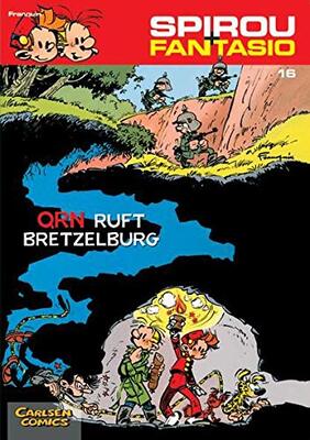 Alle Details zum Kinderbuch Spirou und Fantasio 16: QRN ruft Bretzelburg: Spannende Abenteuer für Mädchen und Jungen ab 8 (16) und ähnlichen Büchern