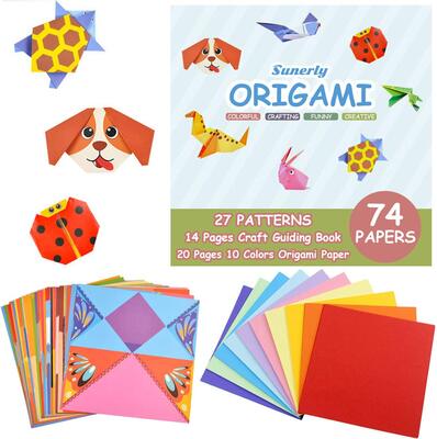 Alle Details zum Kinderbuch Sunerly Buntes Origami-Papier mit 14-seitigem Lehrbuch 74 doppelseitigen, lebendigen Origami-Papieren 27 Bastelprojekte Weihnachten Origami DIY Kunst für Kinder und ähnlichen Büchern