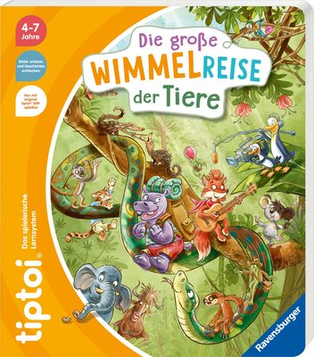 Alle Details zum Kinderbuch tiptoi® Die große Wimmelreise der Tiere und ähnlichen Büchern