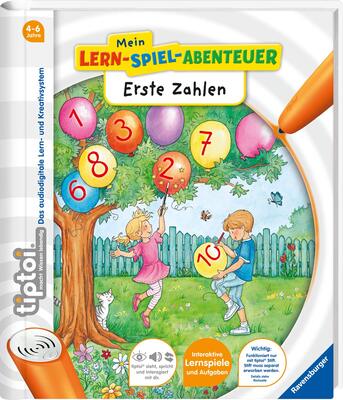 Alle Details zum Kinderbuch tiptoi® Erste Zahlen: Über 35 interaktive Lernspiele und Übungen. Mit über 1.800 Sounds (tiptoi® Mein Lern-Spiel-Abenteuer) und ähnlichen Büchern