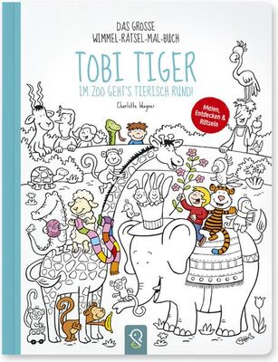 Alle Details zum Kinderbuch Tobi Tiger – Im Zoo geht's tierisch rund!: Das große Wimmel-Rätsel-Mal-Buch und ähnlichen Büchern