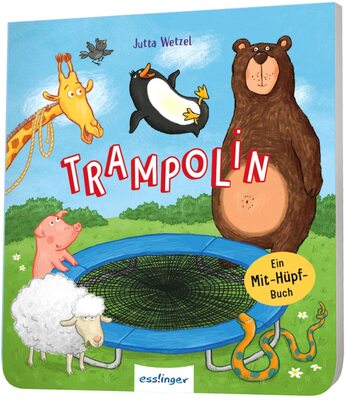Alle Details zum Kinderbuch Trampolin: Ein Mit-Hüpf-Buch | Springe, hüpfe, reime mit Bär & Pinguin! und ähnlichen Büchern