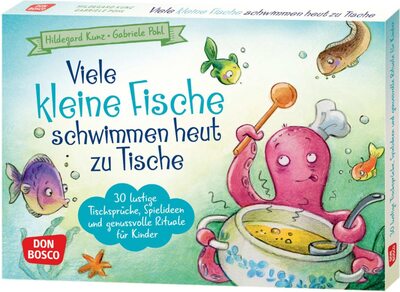 Alle Details zum Kinderbuch Viele kleine Fische schwimmen heut zu Tische: 30 lustige Tischsprüche, Spielideen und genussvolle Rituale für Kinder. Tischreime für den Kindergarten, ... Ideen für Kindergruppen auf DIN-A5-Karten) und ähnlichen Büchern