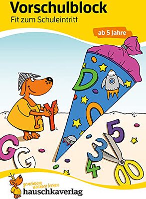 Alle Details zum Kinderbuch Vorschulblock ab 5 Jahre für Junge und Mädchen - Fit zum Schuleintritt: Bunter Rätselblock - Förderung mit Freude (Übungshefte und -blöcke für Kindergarten und Vorschule, Band 625) und ähnlichen Büchern