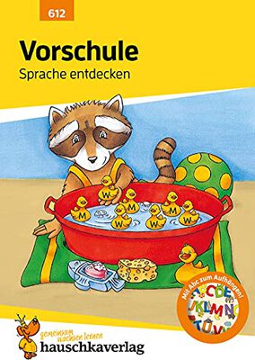 Alle Details zum Kinderbuch Vorschule Übungsheft ab 5 Jahre für Junge und Mädchen - Sprache entdecken: Buntes Rätselbuch - Förderung mit Freude und ähnlichen Büchern