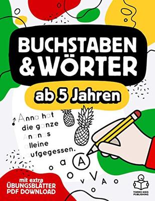 Vorschulheft - Buchstaben schreiben lernen ab 5 Jahren: Übungsheft mit Schwungübungen & Suchrätseln für Mädchen und Jungen mit extra Übungsblätter PDF Download bei Amazon bestellen