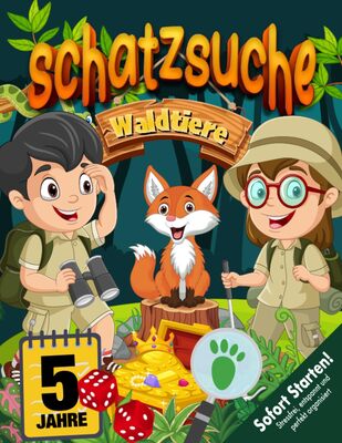 Waldtier Schatzsuche Kindergeburtstag ab 5 Jahren: Abenteuer im Wald - wer hat den Schatz gestohlen? Packende kreative Schnitzeljagd mit sympathischen Charakteren. (Bravo Schatzsuche) bei Amazon bestellen