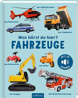 Alle Details zum Kinderbuch Was hörst du hier? – Fahrzeuge: Mit 35 Sounds | Hochwertiges Soundbuch mit realistischen Sounds für Kinder ab 24 Monaten und ähnlichen Büchern