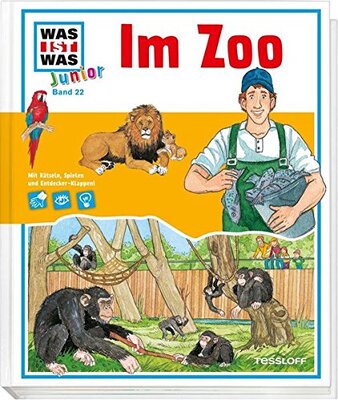 Alle Details zum Kinderbuch WAS IST WAS Junior Band 22. Im Zoo: Was macht Affen Spaß? Wie findet der Löwe sein Futter? und ähnlichen Büchern