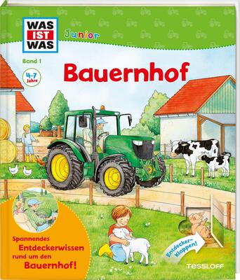 Alle Details zum Kinderbuch WAS IST WAS Junior Band 1. Bauernhof: Frühling, Sommer, Herbst und Winter - Was macht der Bauer rund ums Jahr? und ähnlichen Büchern