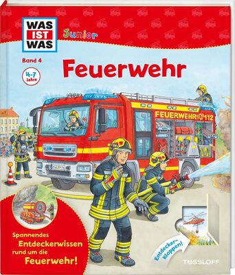 Alle Details zum Kinderbuch WAS IST WAS Junior Band 4. Feuerwehr: Welche Aufgaben hat die Feuerwehr? Wie verhält man sich bei einem Brand? und ähnlichen Büchern