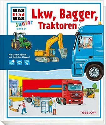 Alle Details zum Kinderbuch WAS IST WAS Junior Band 24. Lkw, Bagger, Traktoren und ähnlichen Büchern