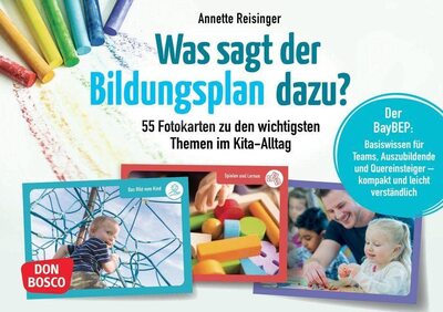 Alle Details zum Kinderbuch Was sagt der Bildungsplan dazu?: 55 Fotokarten zu den wichtigsten Themen im Kita-Alltag. Der BayBEP: Basiswissen für Teams, Auszubildende und ... Teamentwicklung & Qualitätsmanagement) und ähnlichen Büchern