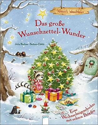 Wassili Waschbär - Das große Wunschzettel-Wunder: Eine Weihnachtsgeschichte mit echten Briefen und Goldfolienprägung bei Amazon bestellen