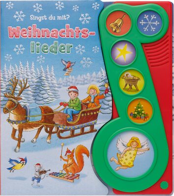 Alle Details zum Kinderbuch Weihnachtslieder - Liederbuch mit Sound - Pappbilderbuch mit 6 Melodien und ähnlichen Büchern