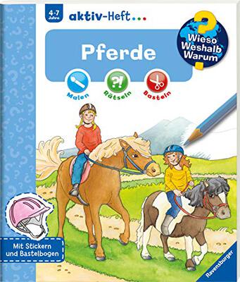 Alle Details zum Kinderbuch Wieso? Weshalb? Warum? aktiv-Heft: Pferde: Malen - Rätseln - Basteln und ähnlichen Büchern