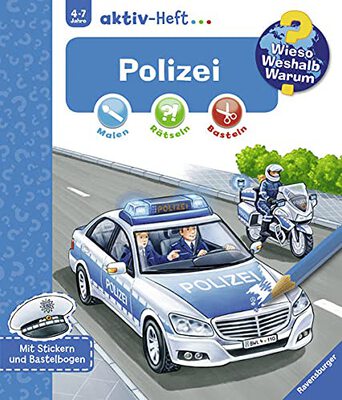 Wieso? Weshalb? Warum? aktiv-Heft: Polizei: Malen, Rätseln, Basteln. Mit Stickern und Bastelbogen bei Amazon bestellen