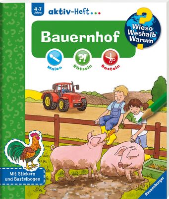 Alle Details zum Kinderbuch Wieso? Weshalb? Warum? aktiv-Heft: Bauernhof: Malen, Rätseln, Basteln. Mit Stickern und Bastelbogen und ähnlichen Büchern