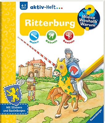 Alle Details zum Kinderbuch Wieso? Weshalb? Warum? aktiv-Heft: Ritterburg: Mit Stickern und Bastelbogen und ähnlichen Büchern