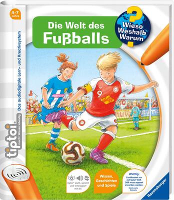 Alle Details zum Kinderbuch tiptoi® Wieso? Weshalb? Warum? Die Welt des Fußballs: Wissen, Geschichten, Spiele (tiptoi® Wieso? Weshalb? Warum?, 21) und ähnlichen Büchern