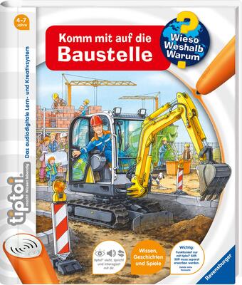 Alle Details zum Kinderbuch tiptoi® Wieso? Weshalb? Warum? Komm mit auf die Baustelle (tiptoi® Wieso? Weshalb? Warum?, 15) und ähnlichen Büchern