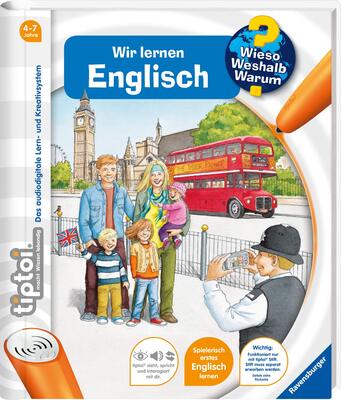 Alle Details zum Kinderbuch tiptoi® Wieso? Weshalb? Warum? Wir lernen Englisch: Mit über 1.500 Sounds (tiptoi® Wieso? Weshalb? Warum?, 5) und ähnlichen Büchern