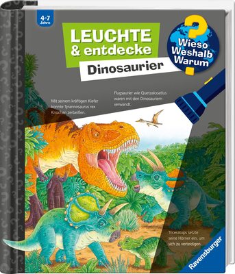 Alle Details zum Kinderbuch Wieso? Weshalb? Warum? Leuchte und entdecke: Dinosaurier (Taschenlampen-Buch mit Folien und Klappen) und ähnlichen Büchern