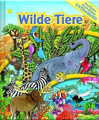 Alle Details zum Kinderbuch Wilde Tiere - Verrückte Such-Bilder extragroß - Hardcover-Wimmelbuch für Kinder ab 3 Jahren im XXL Format mit spannendem Sachwissen und ähnlichen Büchern