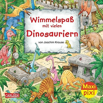 Alle Details zum Kinderbuch Wimmelspaß mit vielen Dinosaurier: Maxi-Pixi Serie 25, Wimmelbilder 3 und ähnlichen Büchern