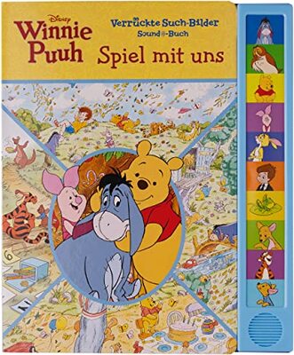Disney Winnie Puuh - Spiel mit uns - Pappbilderbuch mit 7 Wimmelbildern und 10 Sounds bei Amazon bestellen