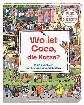 Alle Details zum Kinderbuch Wo ist Coco, die Katze?: Mein Suchbuch mit lustigen Wimmelbildern. Bilder suchen, Geschichten entdecken. Pappbilderbuch für Kinder ab 2 Jahren und ähnlichen Büchern