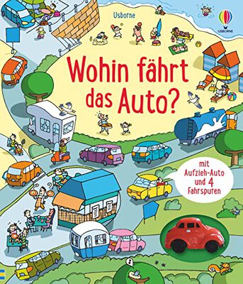 Wohin fährt das Auto?: mit Aufzieh-Auto und 4 Fahrspuren (Fahrspurenbücher) bei Amazon bestellen